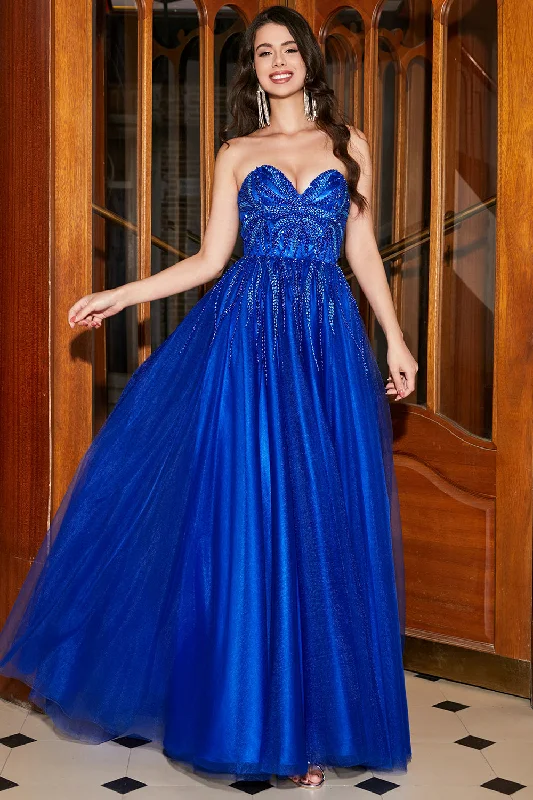 "Exclusive Discount: 30% Off All Women's Dresses for a Limited Period"A-Line Sweetheart Royal Blue Prom Dress with Beading "Exclusive Discount: 30% Off All Women's Dresses for a Limited Period"A-Line Sweetheart Royal Blue Prom Dress with Beading