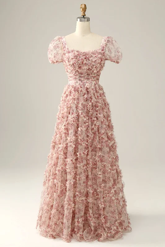 "Plus size formal dresses for women for special events"Ivory Red Flower Square Neck Prom Dress "Plus size formal dresses for women for special events"Ivory Red Flower Square Neck Prom Dress