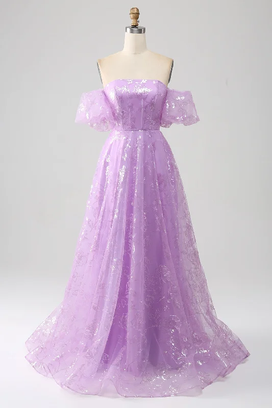 "Smart casual dresses for women for work - to - weekend transitions"Lilac A Line Strapless Sparkly Sequin Long Prom Dress "Smart casual dresses for women for work - to - weekend transitions"Lilac A Line Strapless Sparkly Sequin Long Prom Dress