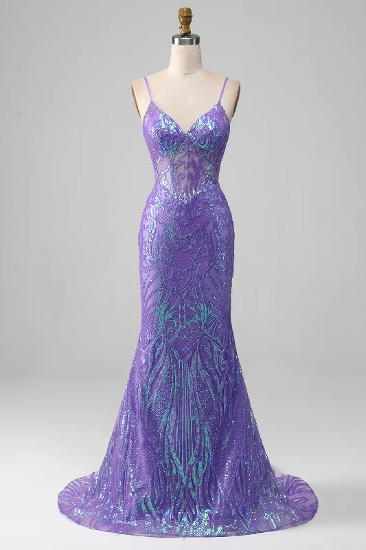 "Short dresses for women for a night out clubbing"Mermaid Sparkly Purple Corset Prom Dress "Short dresses for women for a night out clubbing"Mermaid Sparkly Purple Corset Prom Dress
