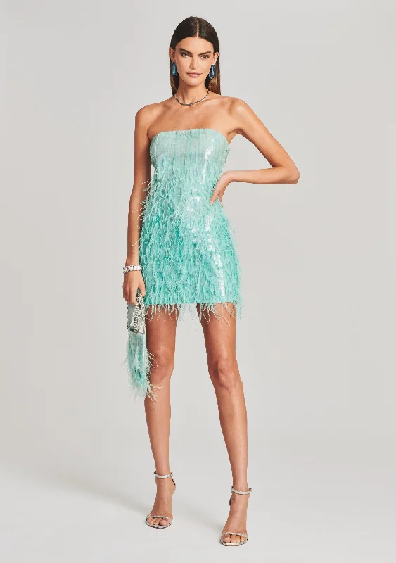 "Mother of the groom dresses for women in sophisticated designs"Anastasia Sequin Feather Dress "Mother of the groom dresses for women in sophisticated designs"Anastasia Sequin Feather Dress
