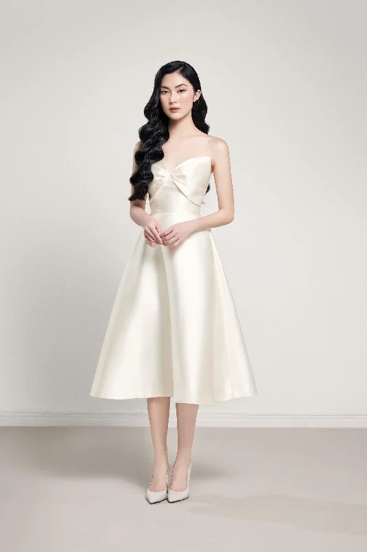 "Flash Sale: Grab Your Favorite Women's Dresses at Unbeatable Prices!"Cherine Fit and Flare Spaghetti Strap Taffeta Midi Dress "Flash Sale: Grab Your Favorite Women's Dresses at Unbeatable Prices!"Cherine Fit and Flare Spaghetti Strap Taffeta Midi Dress