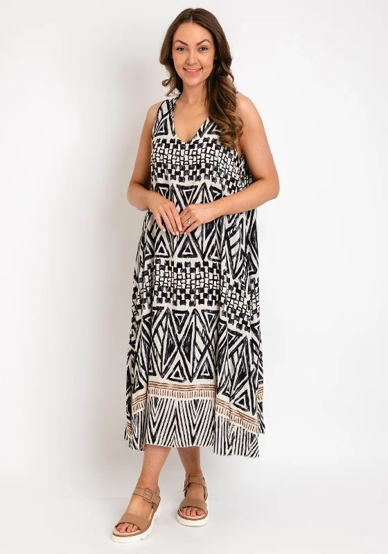 "Graduation dresses for women to celebrate in style"The Serafina Collection One Size Geometric Print Dress, Black & White "Graduation dresses for women to celebrate in style"The Serafina Collection One Size Geometric Print Dress, Black & White