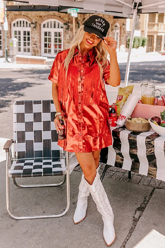 "Work - appropriate dresses for professional women"First And Fabulous Metallic Mini Dress in Red "Work - appropriate dresses for professional women"First And Fabulous Metallic Mini Dress in Red