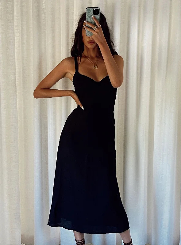 "Mini dresses for women for a youthful and trendy look"Georgia Midi Dress Black