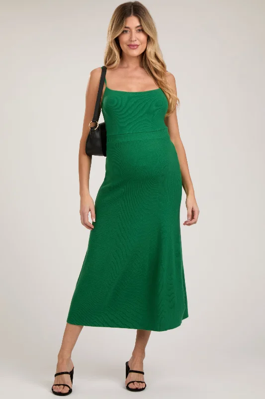 "Hurry! Limited Stock - Get Your Dream Dress with a Special Discount"Green Square Neck Sleeveless Sweater Maternity Midi Dress "Hurry! Limited Stock - Get Your Dream Dress with a Special Discount"Green Square Neck Sleeveless Sweater Maternity Midi Dress