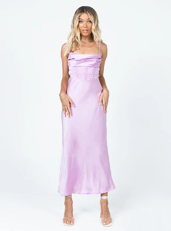 "Animal print dresses for women who love bold styles"Lillie Midi Dress Purple