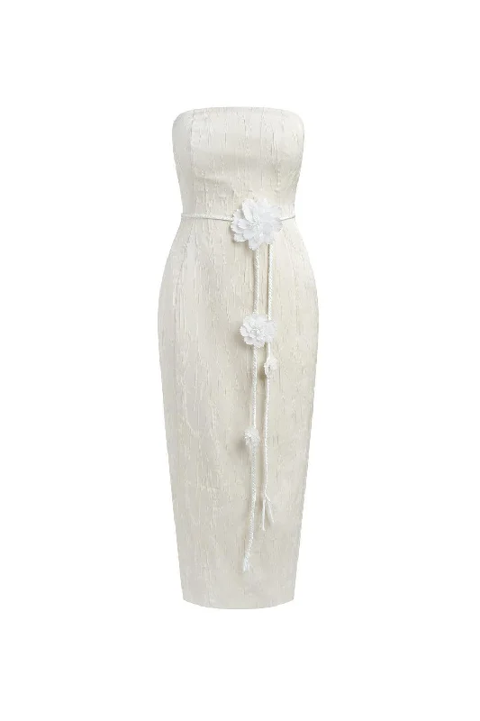 "New Arrivals Discount: 20% Off on Latest Women's Dress Collections"Linder Sheath Straight Across Neck Poly Silk Calf Length Dress "New Arrivals Discount: 20% Off on Latest Women's Dress Collections"Linder Sheath Straight Across Neck Poly Silk Calf Length Dress