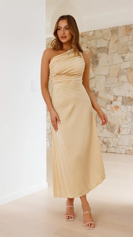 "Striped dresses for women with a classic touch"Marissa Maxi Dress - Yellow
