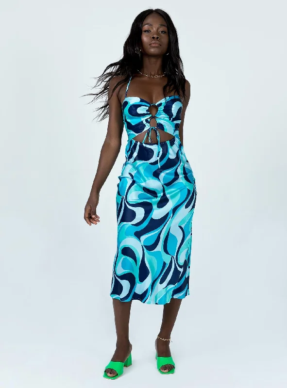 "Flash Sale: Grab Your Favorite Women's Dresses at Unbeatable Prices!"Mayia Midi Dress Blue Multi