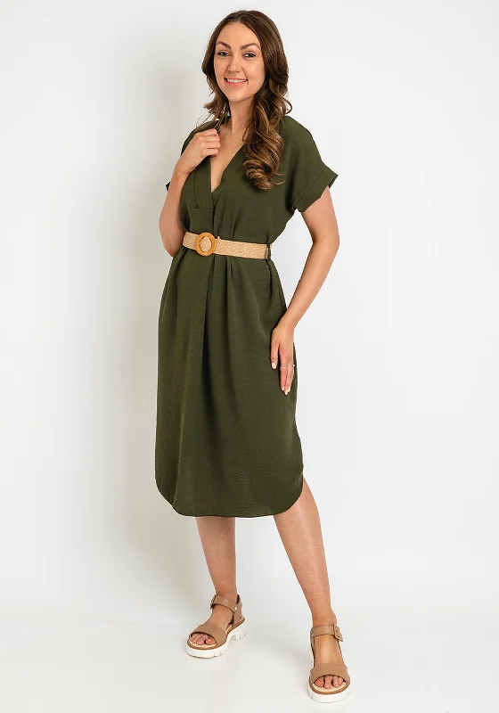 "Affordable plus size women's summer dresses"The Serafina Collection One Size Lightweight Tunic Dress, Khaki "Affordable plus size women's summer dresses"The Serafina Collection One Size Lightweight Tunic Dress, Khaki