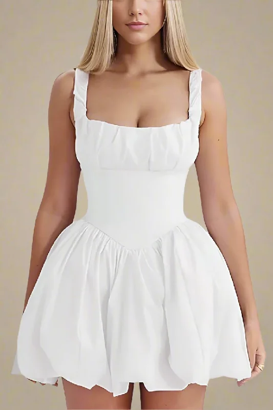 "Hurry! Limited Stock - Get Your Dream Dress with a Special Discount"Saige Bodycon Mini Dress - Pearl White "Hurry! Limited Stock - Get Your Dream Dress with a Special Discount"Saige Bodycon Mini Dress - Pearl White