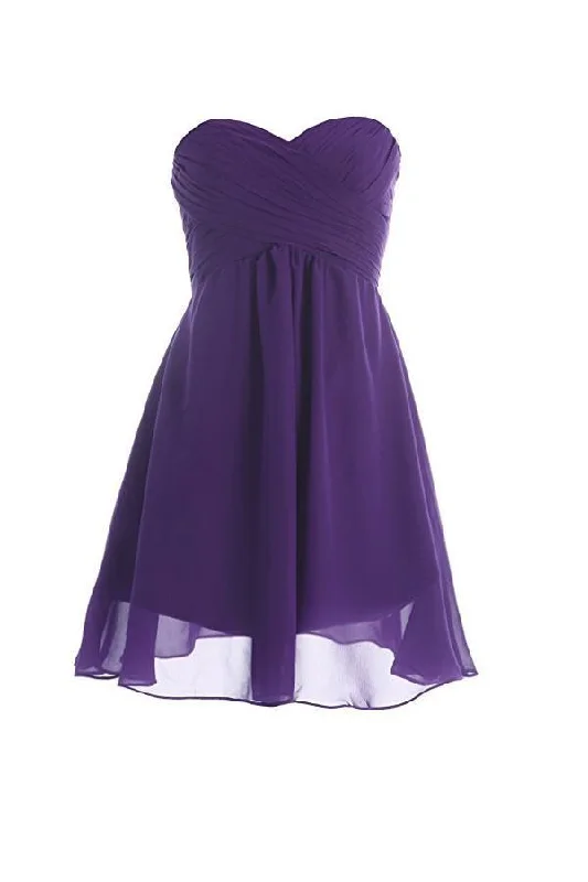 "Limited - Time Offer: Up to 50% Off on Women's Dresses!"Simply Chiffon Strapless Bridesmaid Dress Homecoming Dress PG039 "Limited - Time Offer: Up to 50% Off on Women's Dresses!"Simply Chiffon Strapless Bridesmaid Dress Homecoming Dress PG039