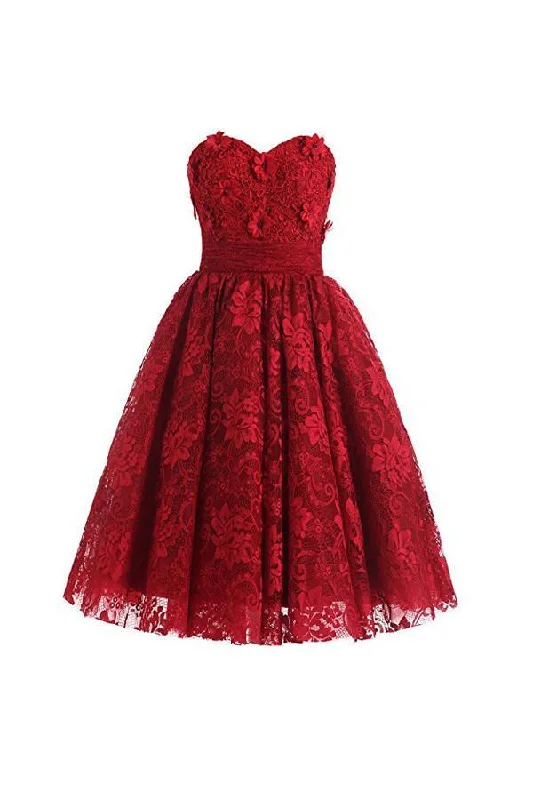 "Black dresses for women for a classic and timeless appearance"Sweetheart Knee Length Homecoming Dresses Lace Cocktail Dress PG070 "Black dresses for women for a classic and timeless appearance"Sweetheart Knee Length Homecoming Dresses Lace Cocktail Dress PG070