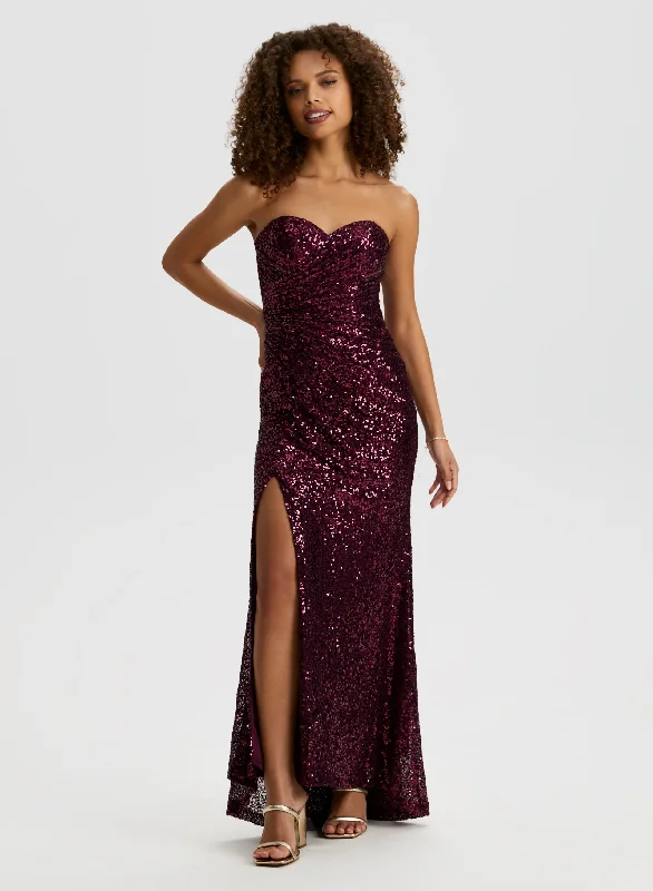"Limited - Time Offer: Up to 50% Off on Women's Dresses!"Sweetheart Neck Sequin Dress "Limited - Time Offer: Up to 50% Off on Women's Dresses!"Sweetheart Neck Sequin Dress