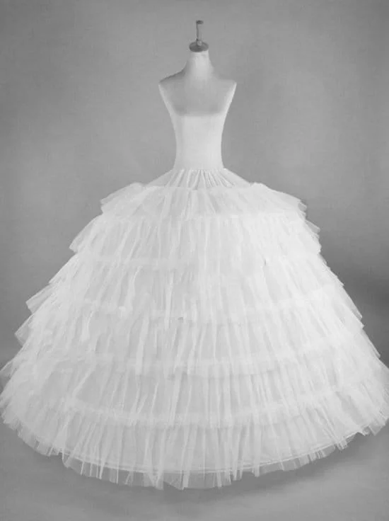 "Designer - inspired women's evening dresses"6 hoop Petticoat Slip