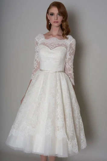 "Seasonal Sale: Save Big on Women's Dresses for Every Occasion"A-Line Knee-Length Half-Sleeve Appliqued Bateau-Neck Lace Wedding Dress "Seasonal Sale: Save Big on Women's Dresses for Every Occasion"A-Line Knee-Length Half-Sleeve Appliqued Bateau-Neck Lace Wedding Dress