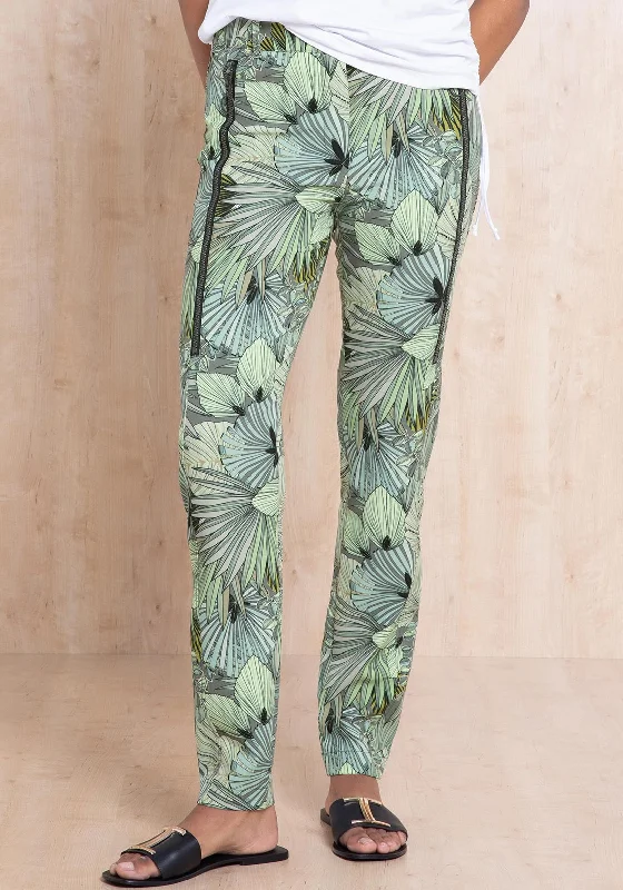 Casual straight leg jeans for women to wear dailyBianca Siena Tropical Leaf Print Zip Detail Trousers, Green Multi Casual straight leg jeans for women to wear dailyBianca Siena Tropical Leaf Print Zip Detail Trousers, Green Multi