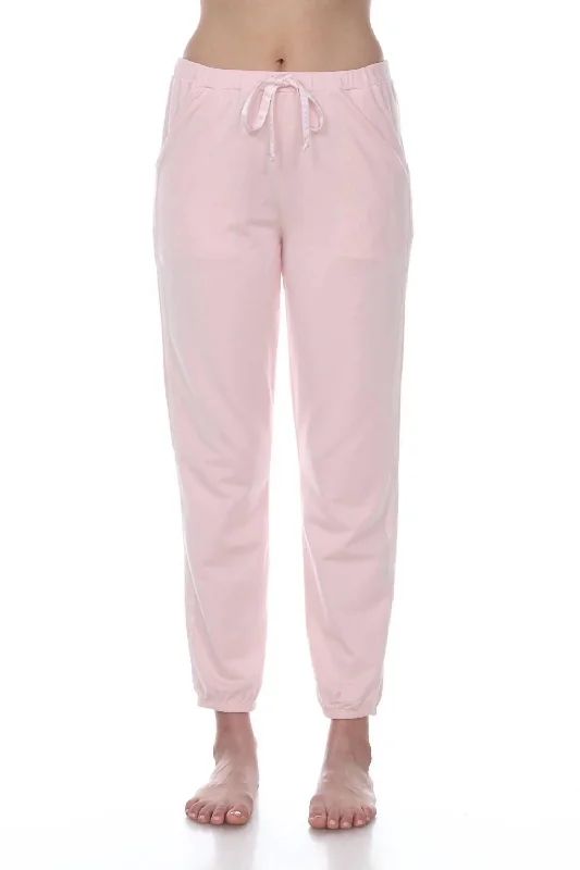 Capri pants for women in springBlair French Terry Sweat Pant With Satin Trim In Blush Capri pants for women in springBlair French Terry Sweat Pant With Satin Trim In Blush