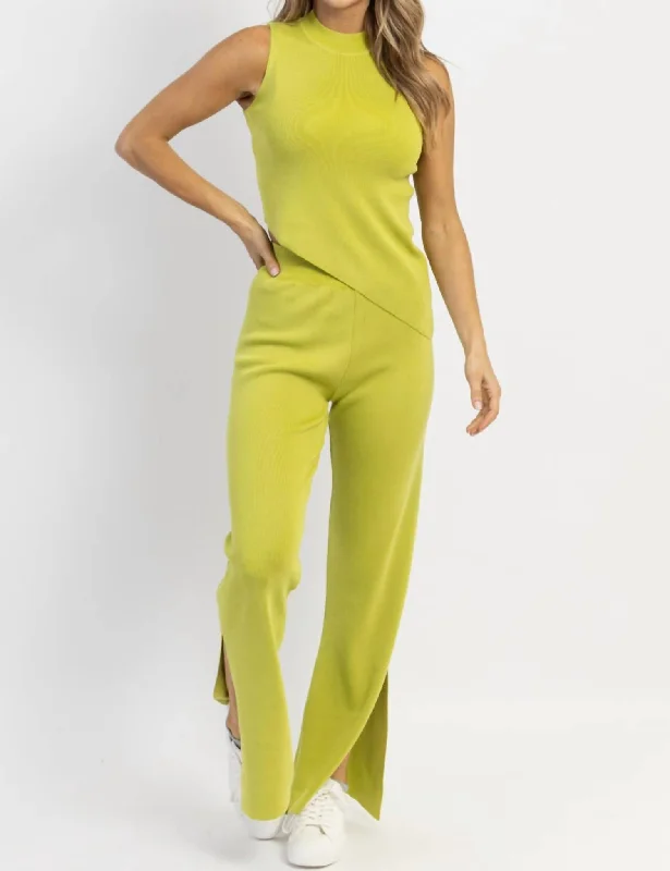 High waisted cargo pants for women in military styleBlock Party Pant Set In Vert
