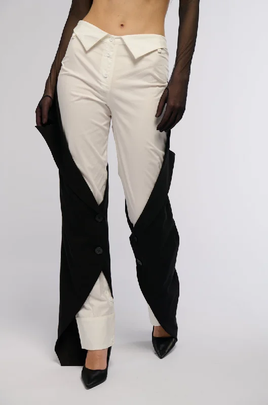 Thermal lined jogger pants for women in a warm and sporty styleBOWIE COLORBLOCKED STRAIGHT LEG TROUSER Thermal lined jogger pants for women in a warm and sporty styleBOWIE COLORBLOCKED STRAIGHT LEG TROUSER