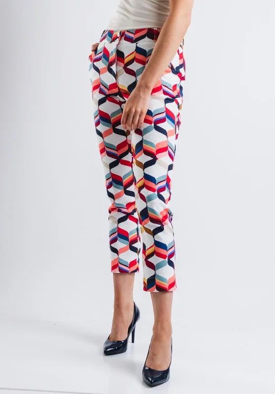 Tartan pants for women in a Scottish patternCamelot Geometric Print Slim Trousers, Multi-Coloured Tartan pants for women in a Scottish patternCamelot Geometric Print Slim Trousers, Multi-Coloured
