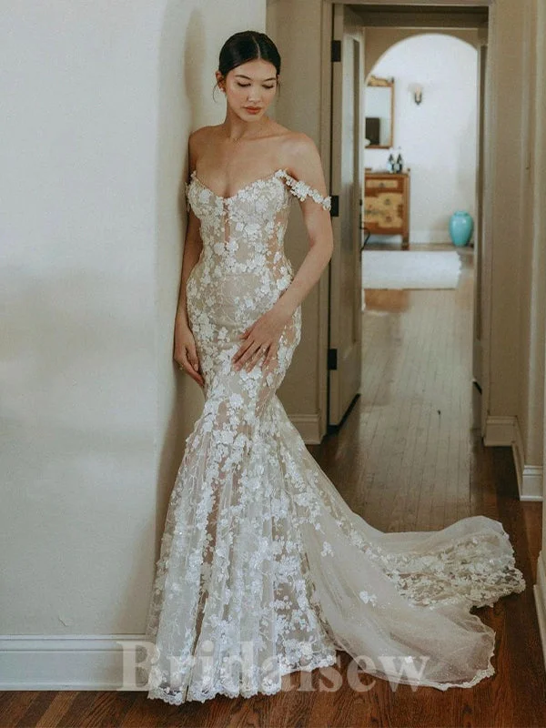 "Exclusive Discount: 30% Off All Women's Dresses for a Limited Period"Charming Lace Mermaid Off the Shoulder Elegant Classy Fairy Beach Vintage Long Wedding Dresses WD340 "Exclusive Discount: 30% Off All Women's Dresses for a Limited Period"Charming Lace Mermaid Off the Shoulder Elegant Classy Fairy Beach Vintage Long Wedding Dresses WD340