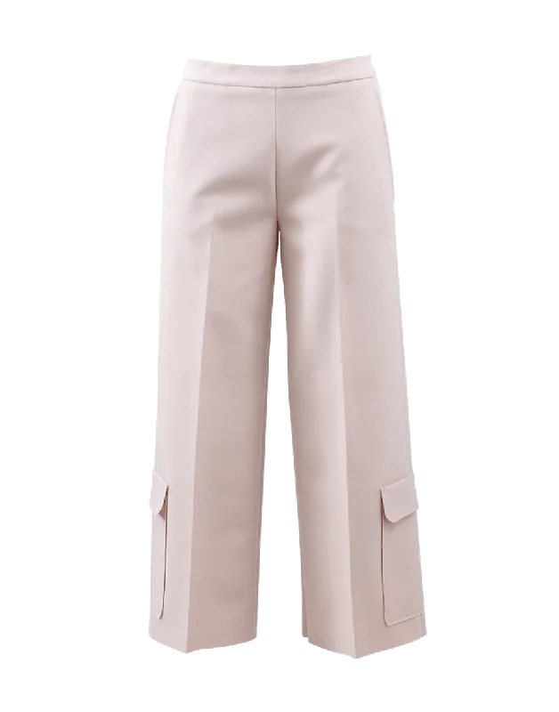 Polyester pants with stretch for women in comfortCropped Side Pocket Pant