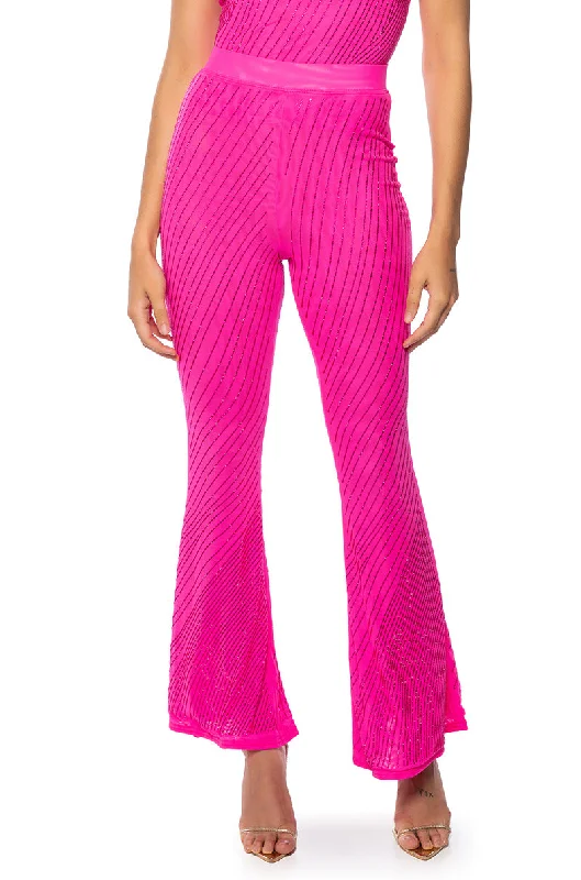 Metallic wide leg dress pants for women in a shiny and glamorous styleCUFF IT EMBELLISHED MESH FLARE LEG TROUSER Metallic wide leg dress pants for women in a shiny and glamorous styleCUFF IT EMBELLISHED MESH FLARE LEG TROUSER