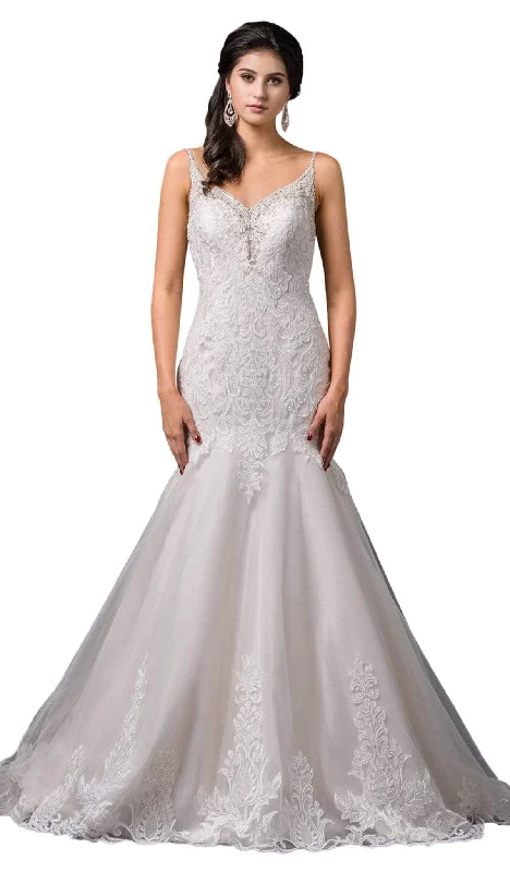 "Bodycon dresses for women to show off curves"Dancing Queen Bridal - 82 Embroidered V-Neck Trumpet Wedding Dress "Bodycon dresses for women to show off curves"Dancing Queen Bridal - 82 Embroidered V-Neck Trumpet Wedding Dress