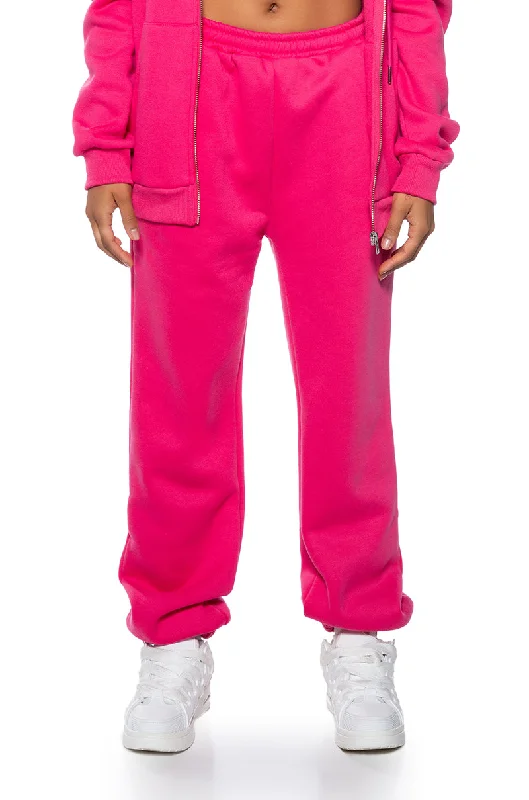 Sequined wide leg jeans for women in a glamorous and party - ready styleDEXTRA FRENCH TERRY JOGGER IN PINK Sequined wide leg jeans for women in a glamorous and party - ready styleDEXTRA FRENCH TERRY JOGGER IN PINK