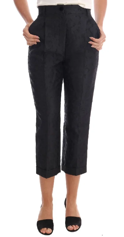 Elastic waistband lounge pants for women at homeDolce & Gabbana Elegant High Waist Capri Dress Women's Pants Elastic waistband lounge pants for women at homeDolce & Gabbana Elegant High Waist Capri Dress Women's Pants