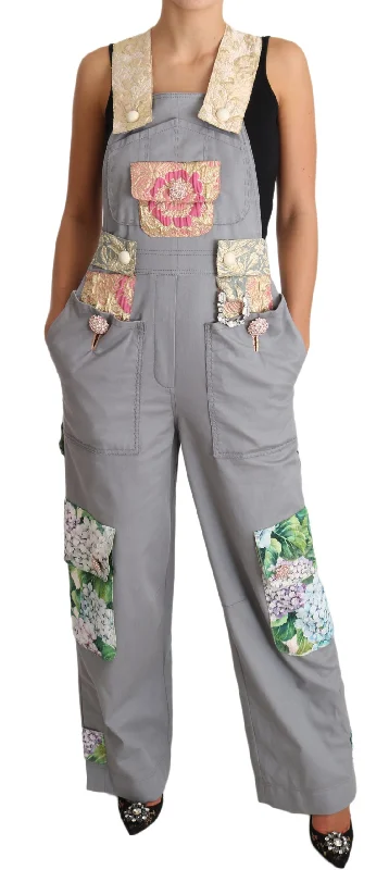 Sequin embellished pants for women at partiesDolce & Gabbana Exquisite Floral Embellished blue Women's Overalls Sequin embellished pants for women at partiesDolce & Gabbana Exquisite Floral Embellished blue Women's Overalls