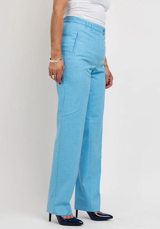 Drawstring jogger pants for women in a casual sporty lookEugen Klein Woven Slim Leg Trousers, Blue Drawstring jogger pants for women in a casual sporty lookEugen Klein Woven Slim Leg Trousers, Blue