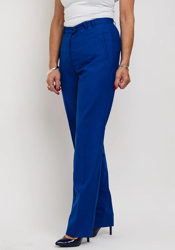 Elastic waist palazzo pants for plus size womenEugen Klein Woven Slim Leg Trousers, Royal Blue Elastic waist palazzo pants for plus size womenEugen Klein Woven Slim Leg Trousers, Royal Blue