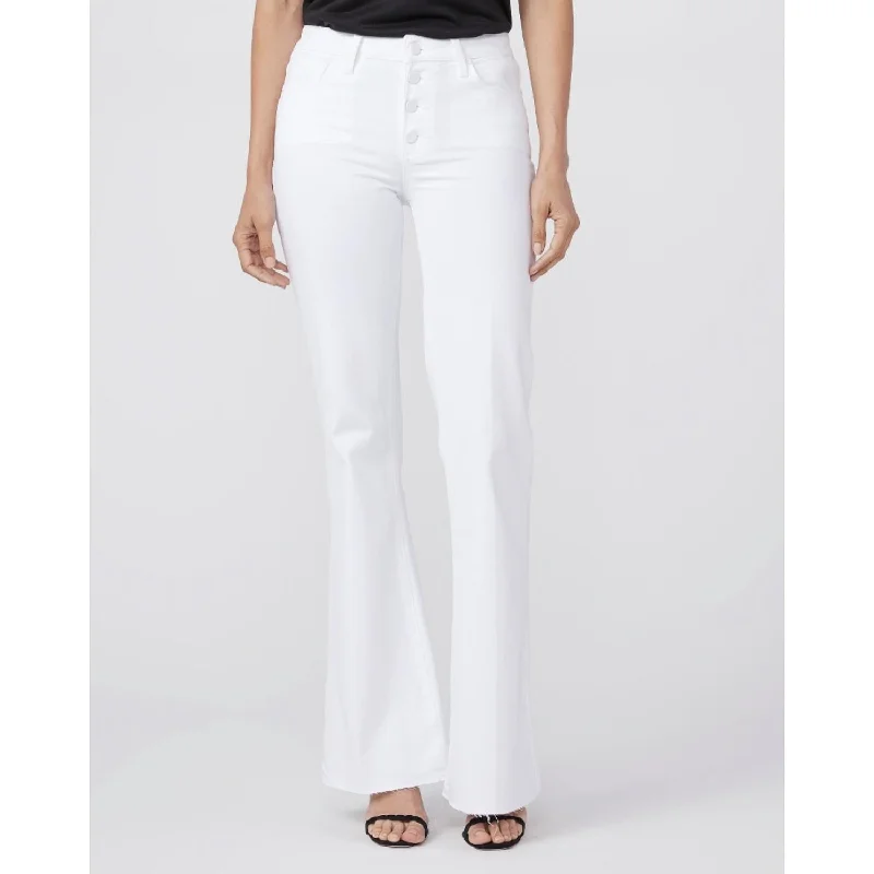 Flared pants for women to flatter the figureGenevieve In White