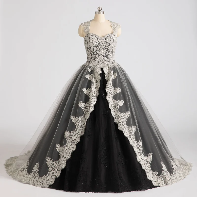 "Long sleeve dresses for women in cold weather"Gothic Gray Black Ball Gown Wedding Dress OCTOBER "Long sleeve dresses for women in cold weather"Gothic Gray Black Ball Gown Wedding Dress OCTOBER