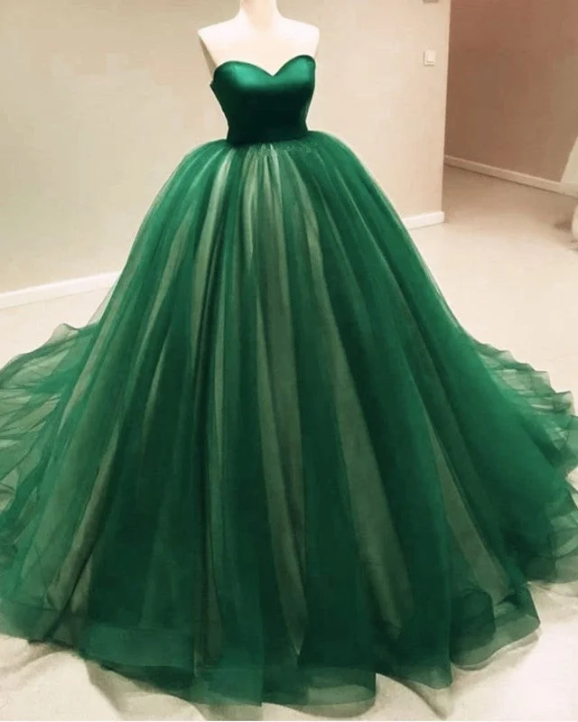"Long sleeve dresses for women in cold weather"Green Sweetheart Corset Ball Gown Tulle Dresses "Long sleeve dresses for women in cold weather"Green Sweetheart Corset Ball Gown Tulle Dresses