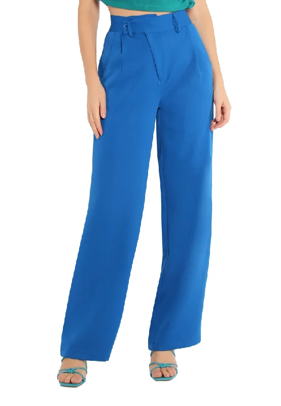 High rise cigarette pants for women in autumnhigh waist flared pants