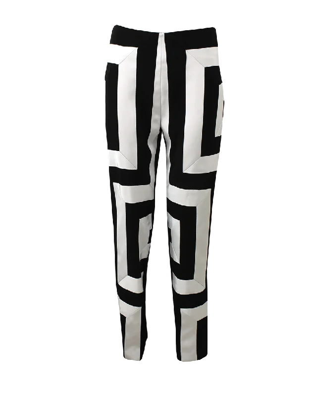 Ankle length dress pants for women in a versatile and formal styleHigh-Waist Printed Pant Ankle length dress pants for women in a versatile and formal styleHigh-Waist Printed Pant