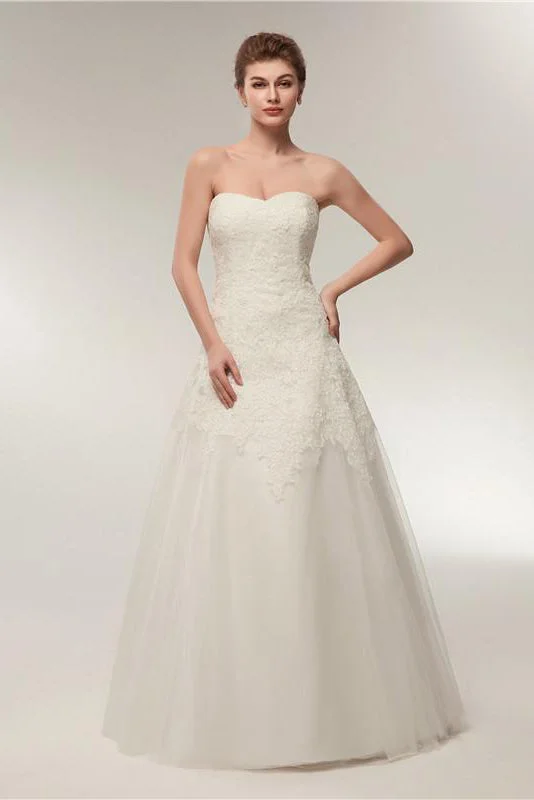 "Homecoming dresses for women to stand out"Princess Long Sweetheart A-line Ivory Wedding Dress with Lace "Homecoming dresses for women to stand out"Princess Long Sweetheart A-line Ivory Wedding Dress with Lace