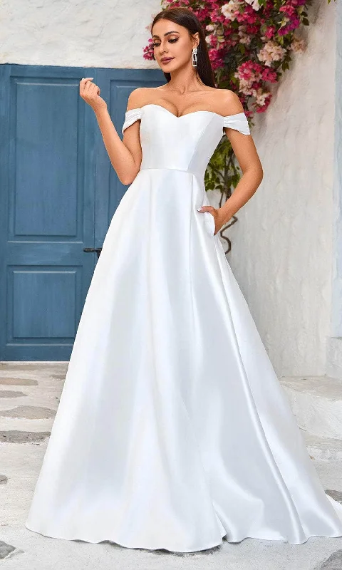 "Long sleeve dresses for women in cold weather"J'Adore Dresses J25039 - Off-Shoulder A-Line Prom Gown "Long sleeve dresses for women in cold weather"J'Adore Dresses J25039 - Off-Shoulder A-Line Prom Gown