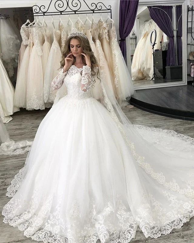 "Floral print dresses for women for a feminine look"Lace Wedding Dress Long Sleeves Off Shoulder Ball Gown "Floral print dresses for women for a feminine look"Lace Wedding Dress Long Sleeves Off Shoulder Ball Gown