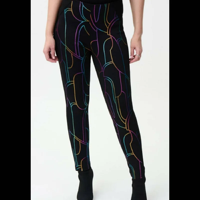 Linen blend jogger pants for women in comfortMulti-Sequin Pant In Multi Color