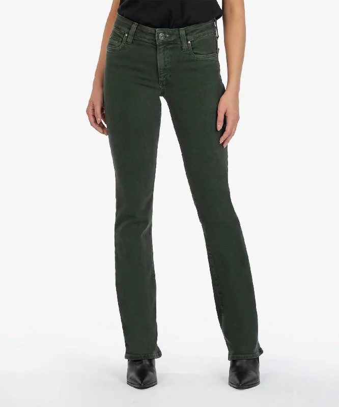 Linen pants for women in a breathable materialNatalie Bootcut In Deep Forest