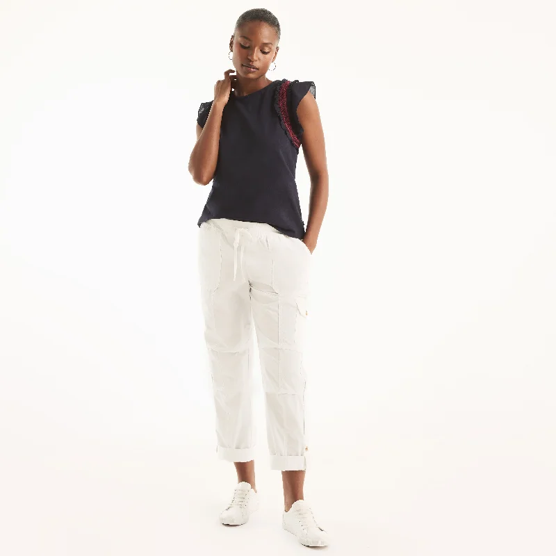 Solid color palazzo pants for women in bright huesNautica Womens Utility Cuff Pant Solid color palazzo pants for women in bright huesNautica Womens Utility Cuff Pant