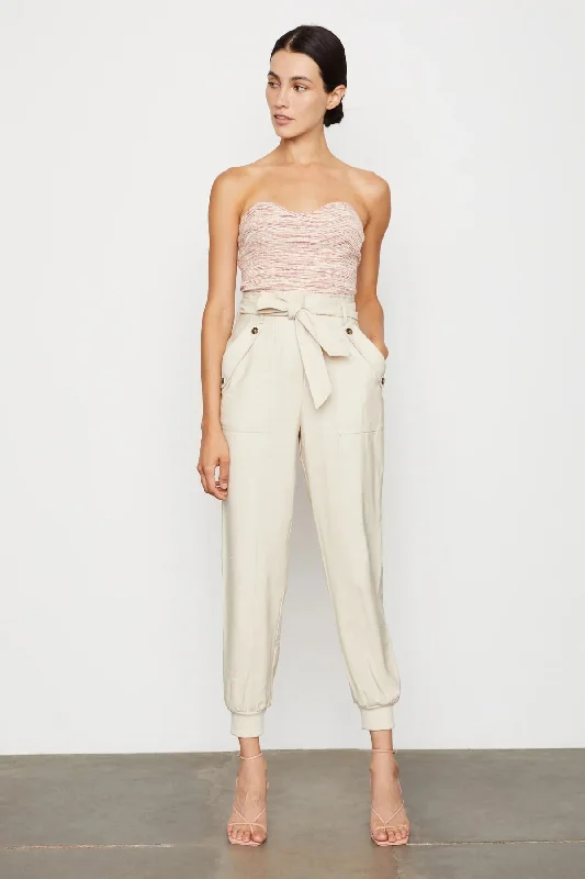 Patchwork pants for women in a unique designNavy Pant in Sage