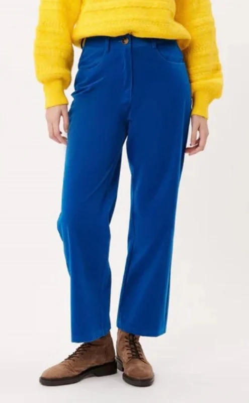 Leatherette pants for women in a cruelty - free optionNelya Corduroy Pants In Electric Blue Leatherette pants for women in a cruelty - free optionNelya Corduroy Pants In Electric Blue