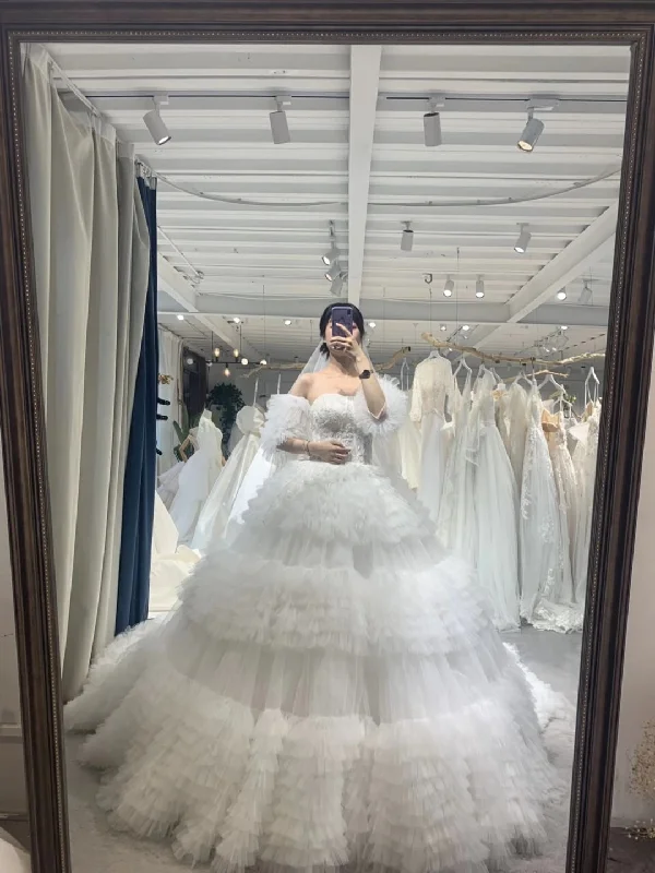 "Hurry! Limited Stock - Get Your Dream Dress with a Special Discount"Off Shoulder Ivory Ball Gown Wedding Dresses, Layers Tulle Long Wedding Dresses, Popular Wedding Dresses "Hurry! Limited Stock - Get Your Dream Dress with a Special Discount"Off Shoulder Ivory Ball Gown Wedding Dresses, Layers Tulle Long Wedding Dresses, Popular Wedding Dresses