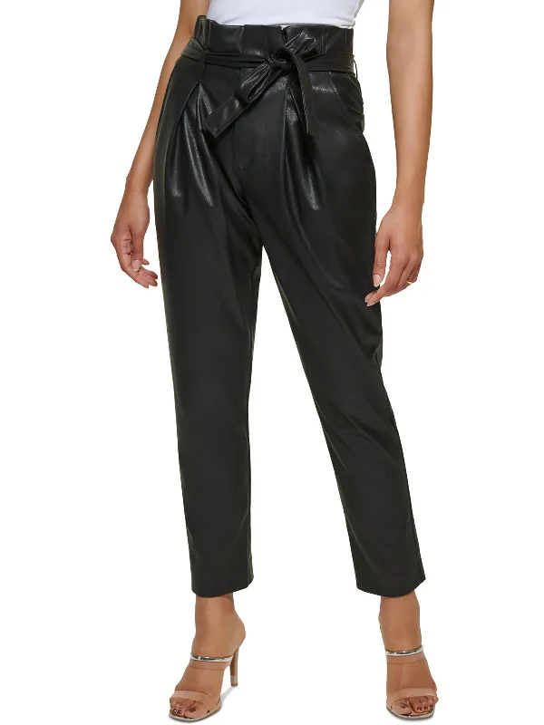 Embroidered linen pants for women in a natural stylePetites Womens Faux Leather High Waisted Trouser Pants Embroidered linen pants for women in a natural stylePetites Womens Faux Leather High Waisted Trouser Pants